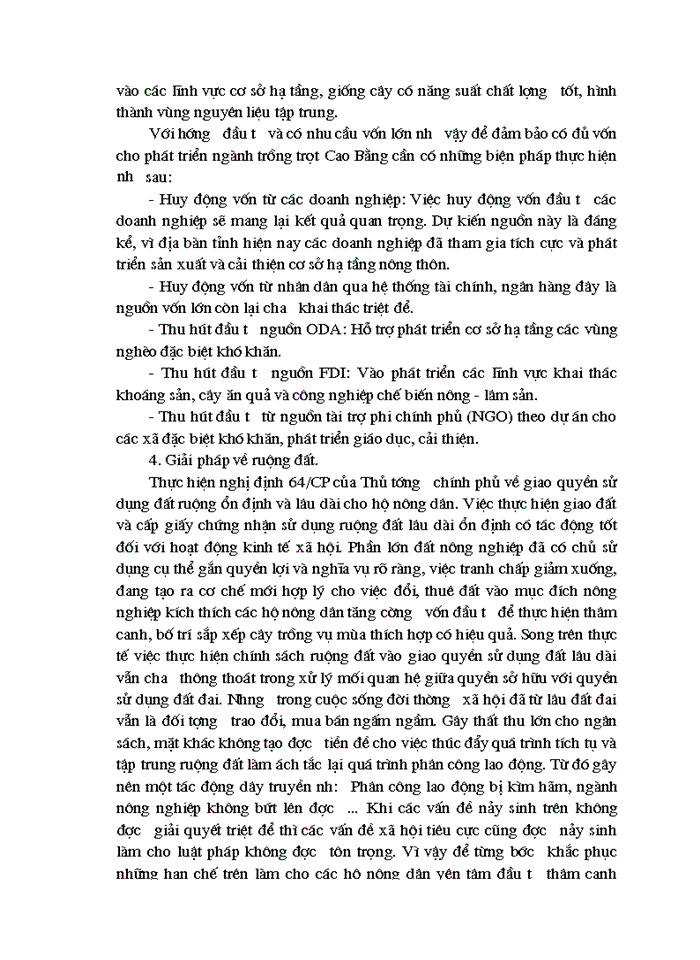 image for page Những biện pháp để chuyển dịch cơ cấu ngành trồng trọt của tỉnh Cao Bằng