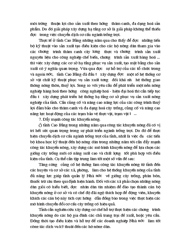 image for page Những biện pháp để chuyển dịch cơ cấu ngành trồng trọt của tỉnh Cao Bằng