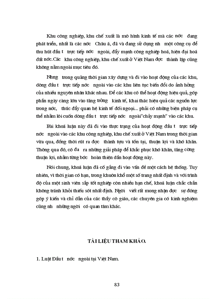 image for page Đầu tư trực tiếp nước ngoài vào khu Công nghiệp khu chế xuất - Thực trạng và Giải pháp