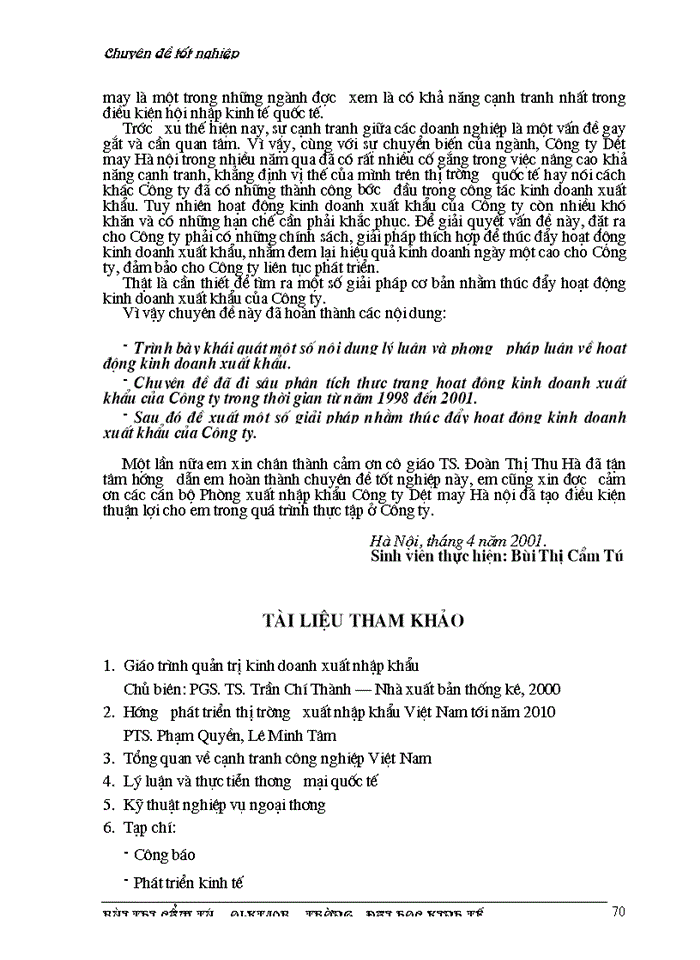 image for page Một số Giải pháp nhằm thúc đẩy hoạt động Kinh doanh Xuất khẩu của Công ty Dệt may Hà Nội