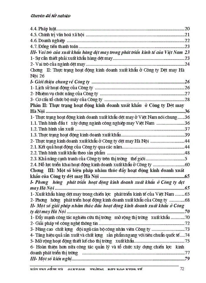 image for page Một số Giải pháp nhằm thúc đẩy hoạt động Kinh doanh Xuất khẩu của Công ty Dệt may Hà Nội