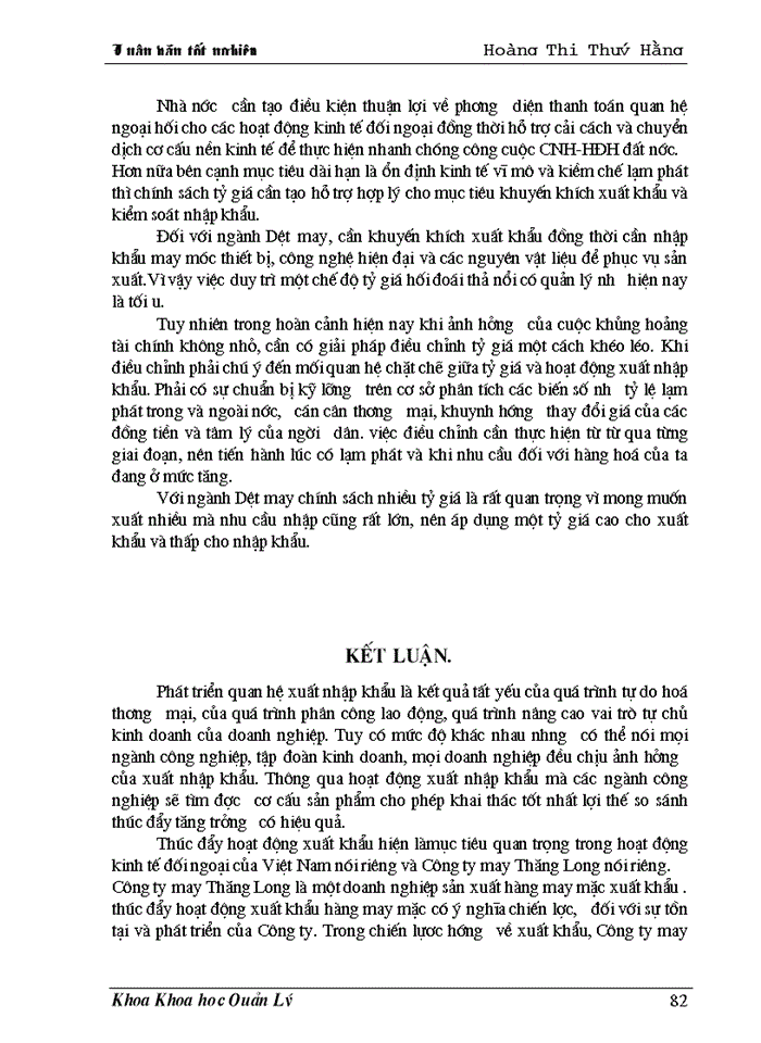 image for page Một số Giải pháp nhằm thúc đẩy hoạt động Xuất khẩu hàng may mặc ở Công ty may Thăng Long làm Luận văn tốt nghiệp của mình
