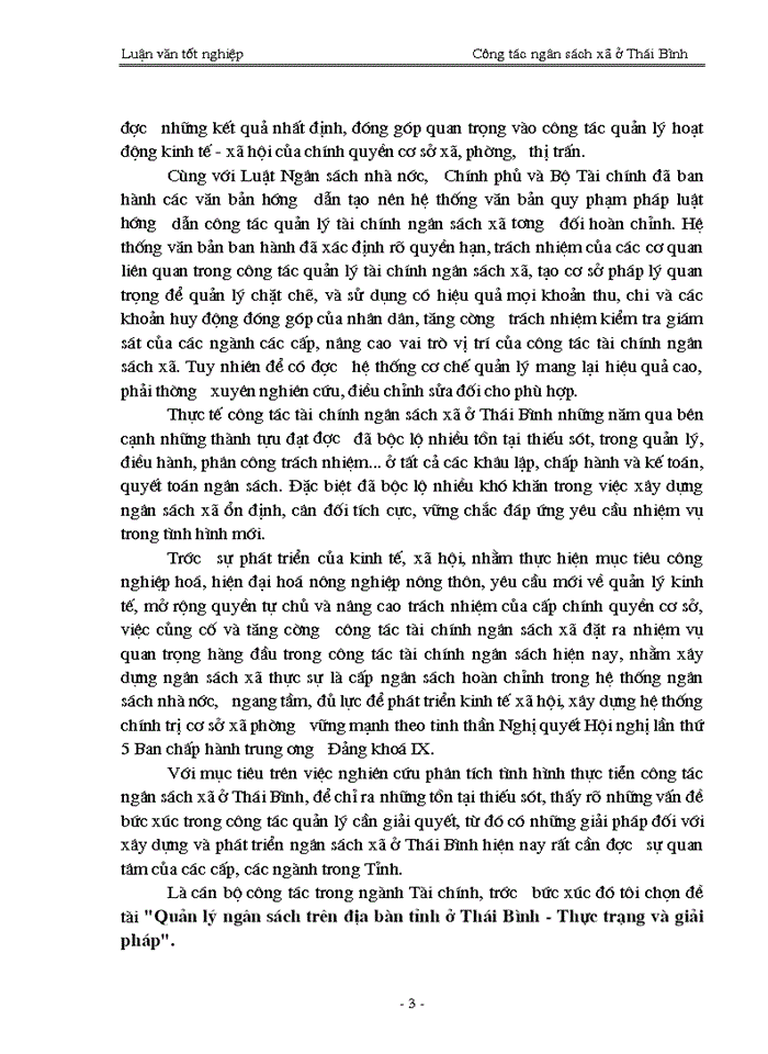 image for page Quản lý ngân sách trên địa bàn tỉnh ở Thái Bình - Thực trạng và Giải pháp