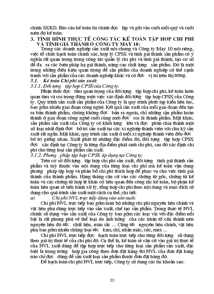 image for page Hoàn thiện công tác tổ chức hạch toán Chi phí sản xuất và tính Giá thành sản phẩm với việc tăng cường công tác quản trị Doanh nghiệp tại Công ty May 10