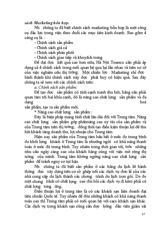 image for page Một số Giải pháp nhằm phát triển hoạt động Kinh doanh lữ hành quốc tế tại Công ty Du lịch Hà Nội-Toserco