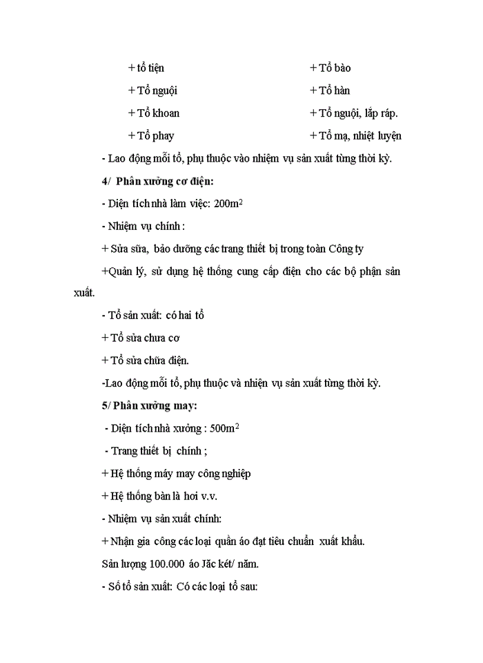 image for page Phân Tích hoạt động Sản xuất Kinh doanh ở Công ty cơ khí dệt may Hưng yên