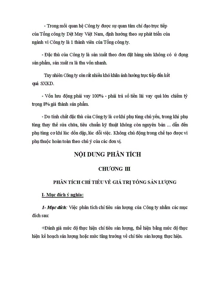 image for page Phân Tích hoạt động Sản xuất Kinh doanh ở Công ty cơ khí dệt may Hưng yên