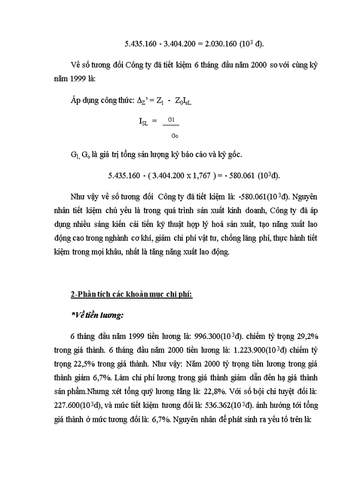 image for page Phân Tích hoạt động Sản xuất Kinh doanh ở Công ty cơ khí dệt may Hưng yên