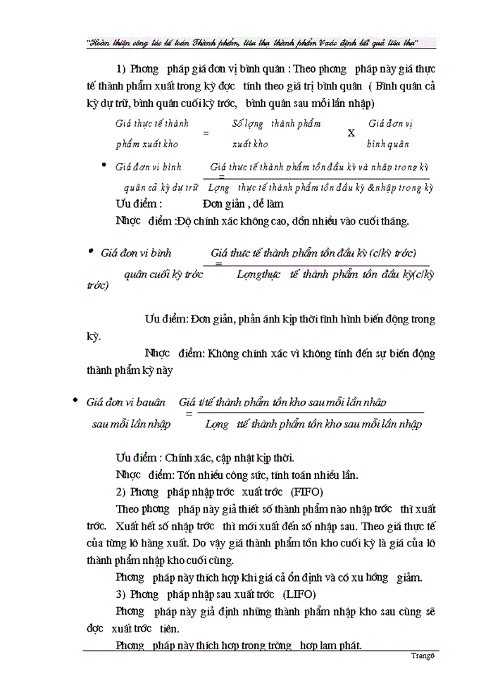 THS Hoàn thiện công tác hạch toán Kế toán thành phẩm Tiêu thụ Thành phẩm và xác định kết quả tiêu thụ tại Nhà máy Thiết bị Bưu Điện