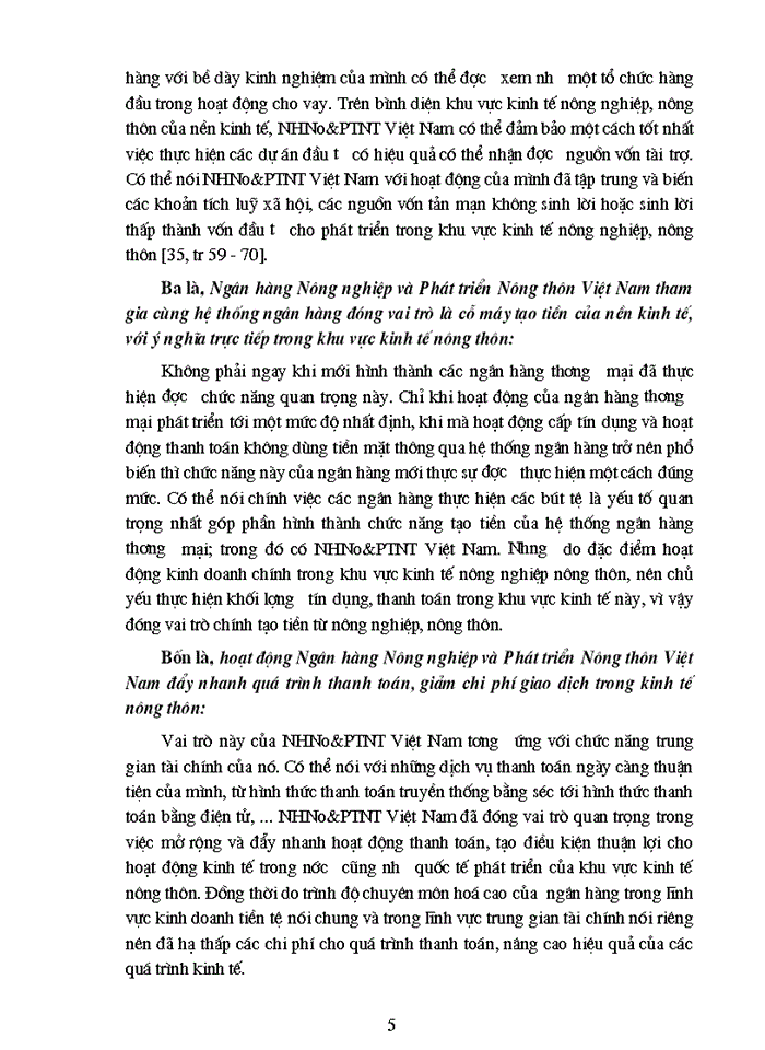 THS Đổi mới cơ chế quản lý hoạt động Kinh doanh của Ngân hàng Nông nghiệp và Phát triển Nông thôn Việt Nam trong nền Kinh tế Thị trường