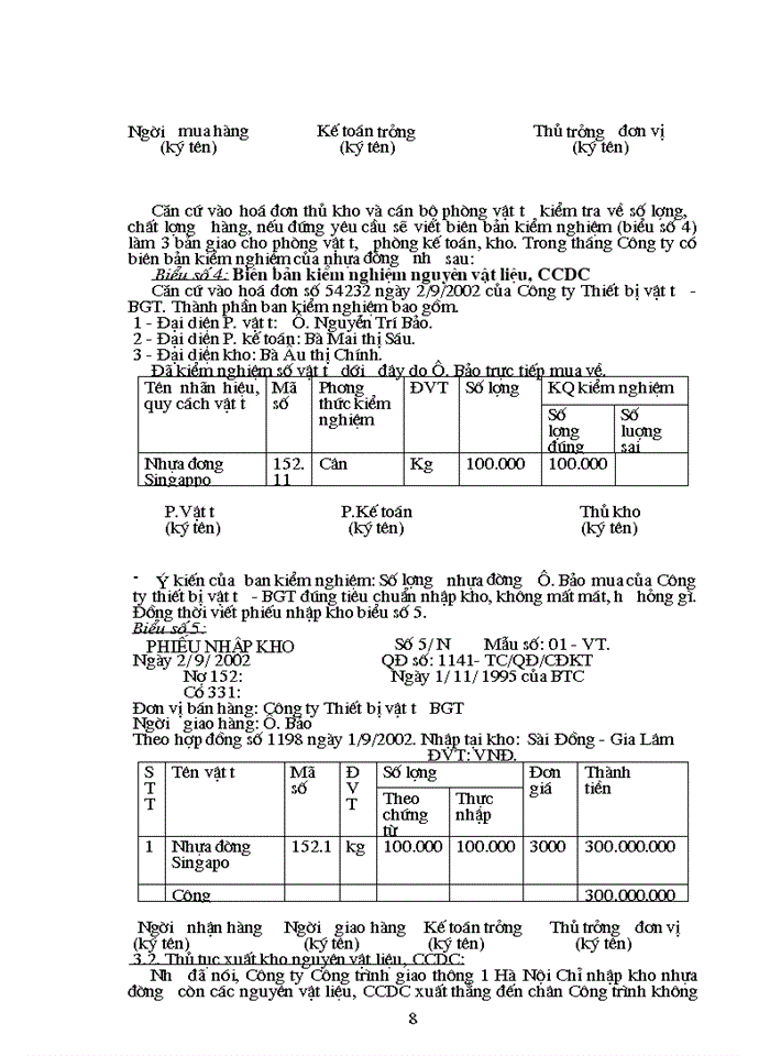 image for page Tổ chức công tác Kế toán Nguyên vật liệu Công cụ dụng cụ ở Công ty công trình giao thông 1 HN