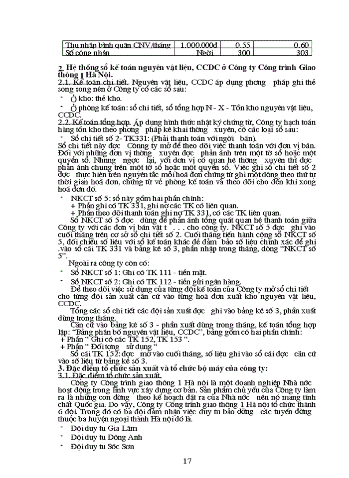 image for page Tổ chức công tác Kế toán Nguyên vật liệu Công cụ dụng cụ ở Công ty công trình giao thông 1 HN