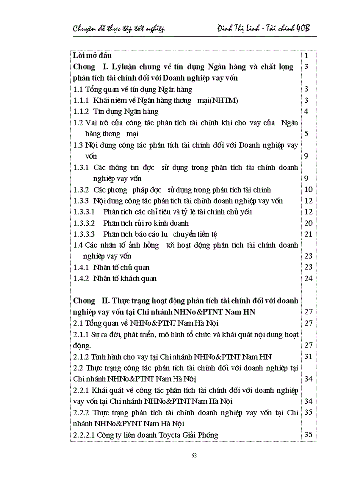 image for page Giải pháp nâng cao chất lượng phân tích tài chính đối với Doanh nghiệp vay vốn tại Chi nhánh Ngân hàng Nông nghiệp và Phát triển Nông thôn Nam Hà Nội