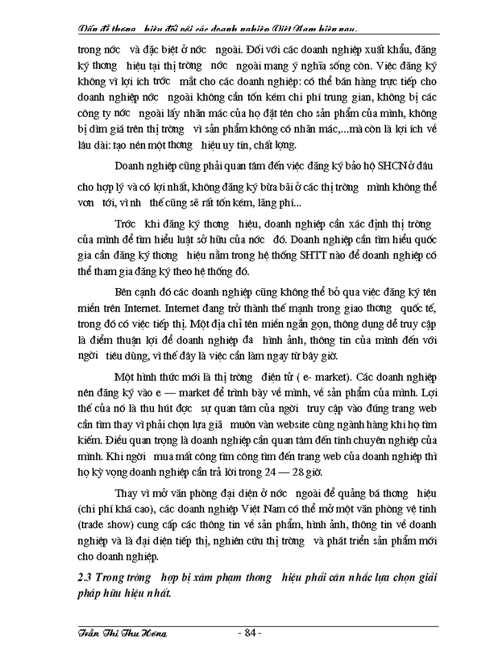 image for page THS Vấn đề thương hiệu đối với các Doanh nghiệp Việt Nam hiện nay