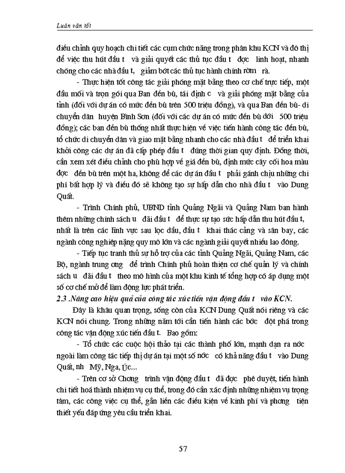 image for page Thực trạng và triển vọng thu hút đầu tư vào KCông nghiệp Dung Quất