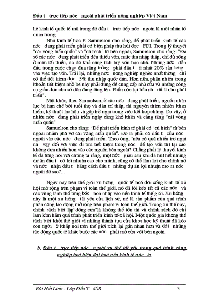 image for page Đầu tư trực tiếp nước ngoài phát triển nghành nông nghiệp Việt Nam thực trạng và giải pháp