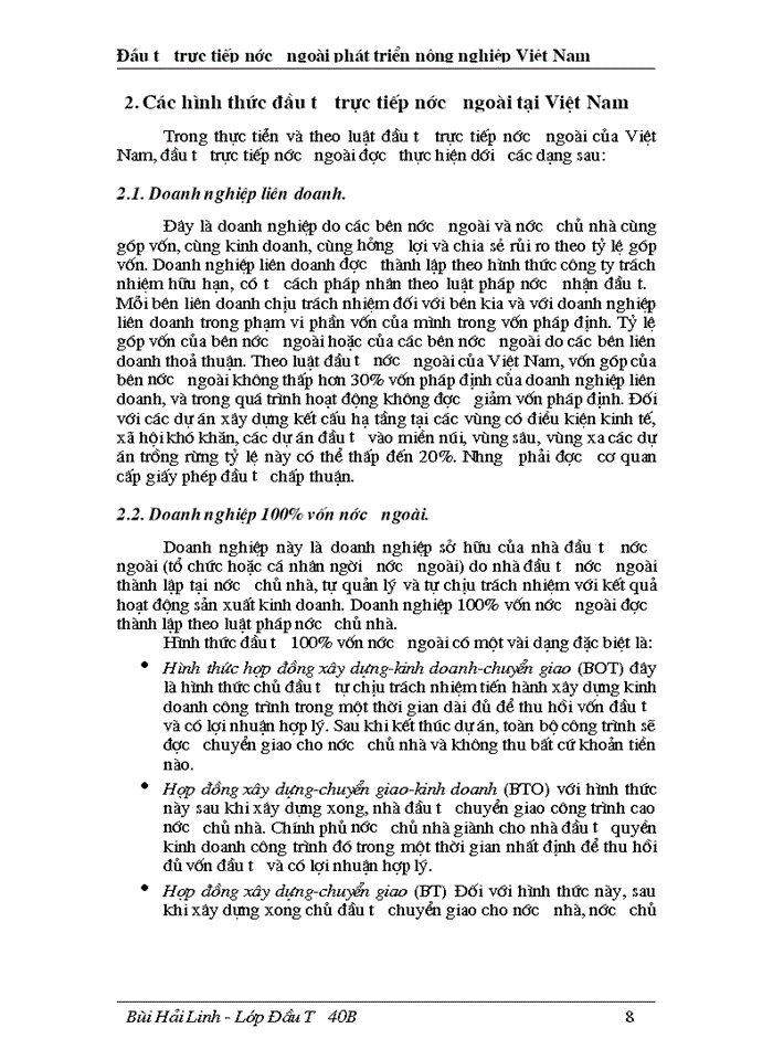 image for page Đầu tư trực tiếp nước ngoài phát triển nghành nông nghiệp Việt Nam thực trạng và giải pháp