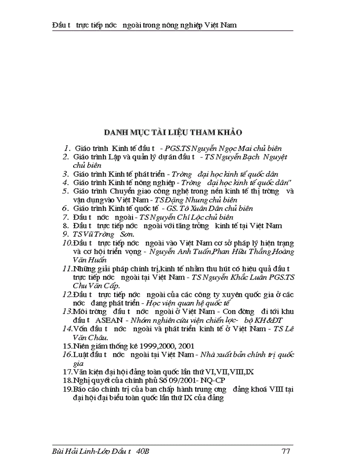 image for page Đầu tư trực tiếp nước ngoài phát triển nghành nông nghiệp Việt Nam thực trạng và giải pháp
