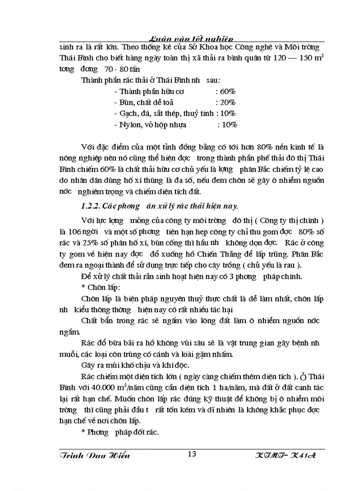 image for page Bước đầu nghiên cứu mô hình thu gom vận chuyển và quản lý chất thải rắn sinh hoạt của Công ty Thị Chính thị xã Thái Bình