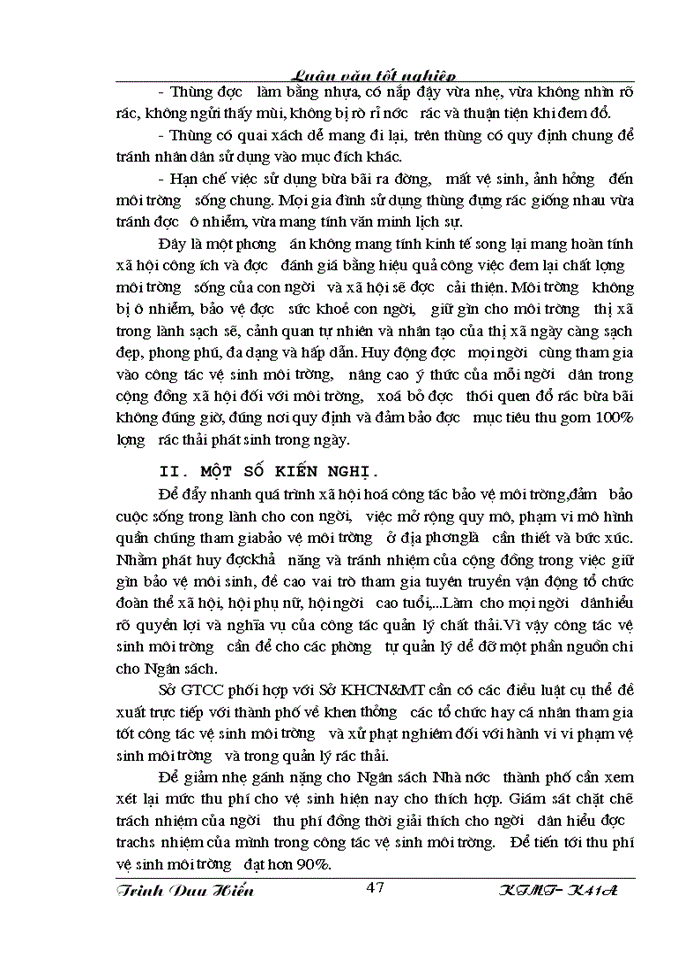 image for page Bước đầu nghiên cứu mô hình thu gom vận chuyển và quản lý chất thải rắn sinh hoạt của Công ty Thị Chính thị xã Thái Bình