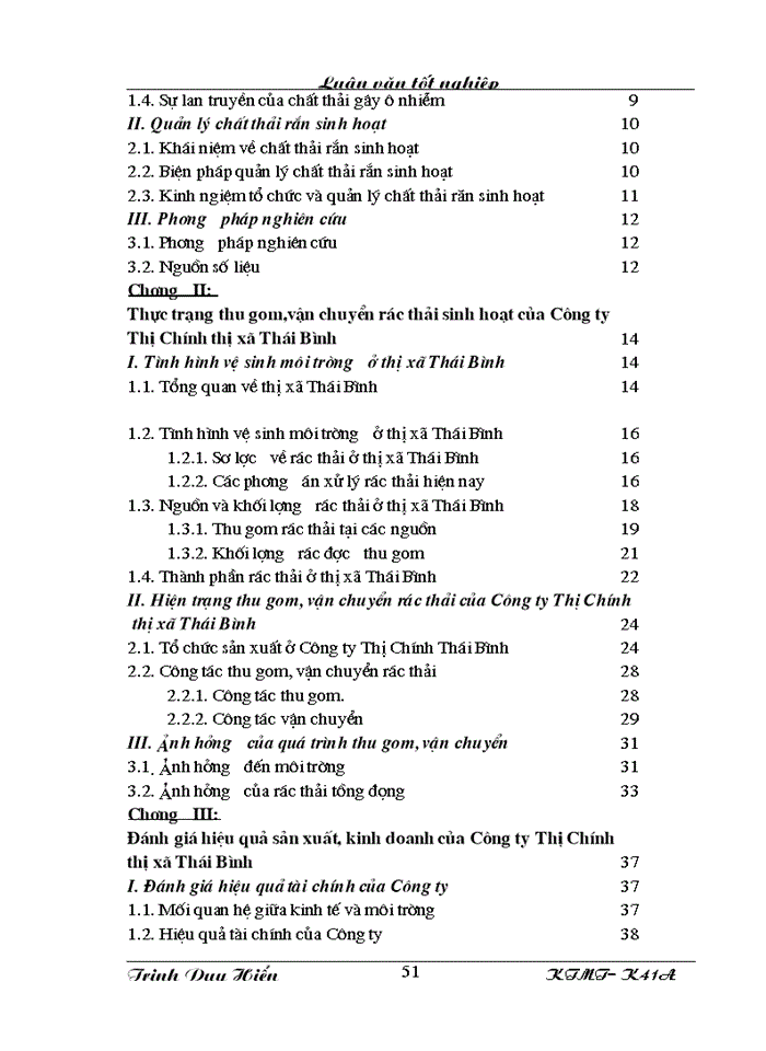 image for page Bước đầu nghiên cứu mô hình thu gom vận chuyển và quản lý chất thải rắn sinh hoạt của Công ty Thị Chính thị xã Thái Bình