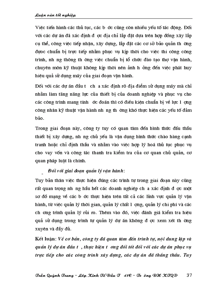 image for page Thực trạng công tác lập và quản lý dự án đầu tư đổi mới công nghệ và thiết bị Xây dựng tại Công ty Tư vấn Đầu tư Xây dựng GIAO THôNG CôNG CHíNH Hà Nội