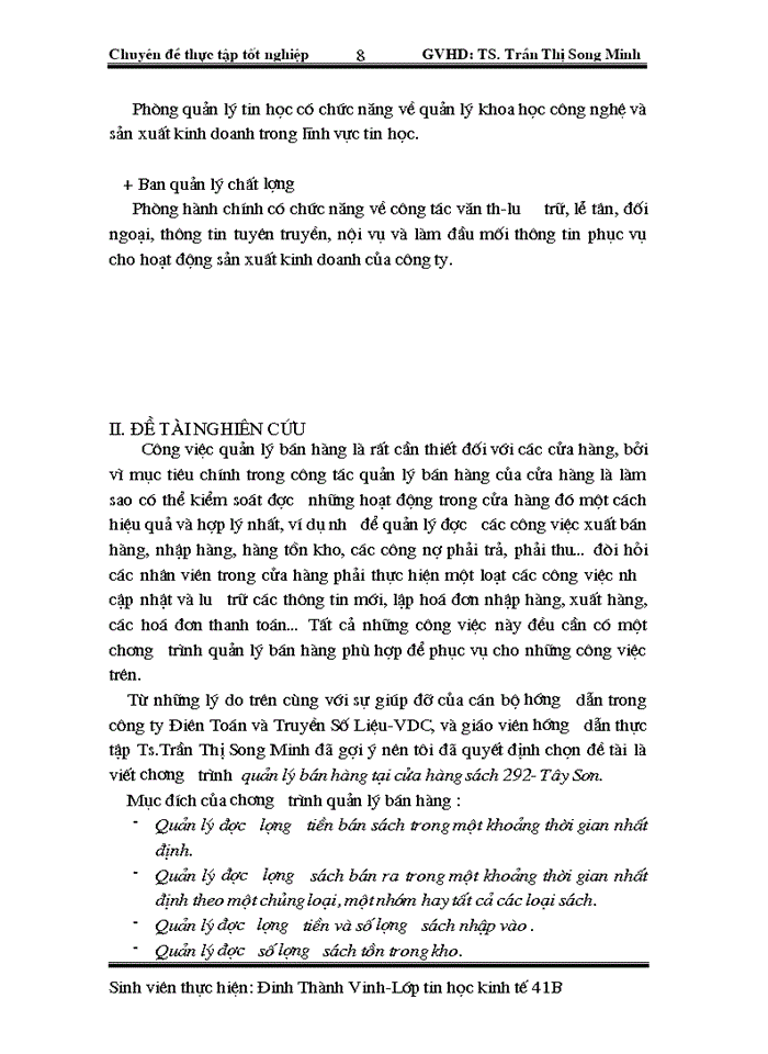 image for page Xây dựng chương trình quản lý bán hàng tại cửa hàng sách 292Tây Sơn- Hà Nội