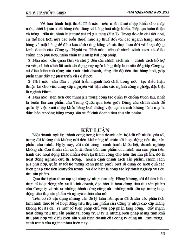 image for page Một số Giải pháp nhằm tăng cường hoạt động Tiêu thụ Sản phẩm tại Công ty nhựa cao cấp Hàng không