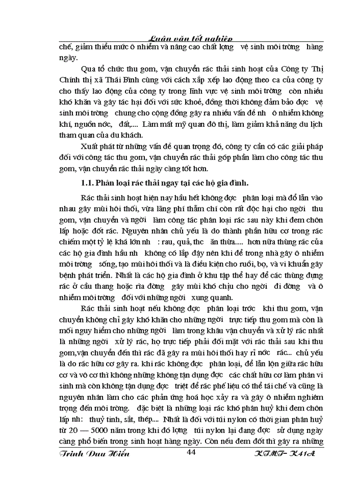 image for page Bước đầu nghiên cứu mô hình thu gom vận chuyển và quản lý chất thải rắn sinh hoạt của Công ty Thị Chính thị xã Thái Bình