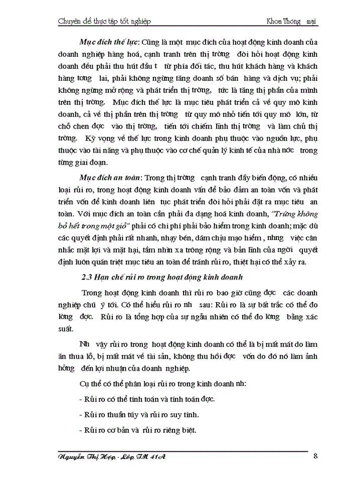 image for page THS Thực trạng hoạt động Kinh doanh của Công ty Trách nhiệm Hữu hạn Thương mại việt á
