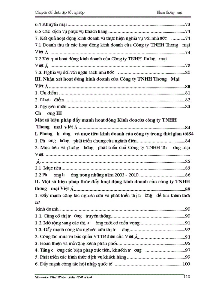 image for page THS Thực trạng hoạt động Kinh doanh của Công ty Trách nhiệm Hữu hạn Thương mại việt á