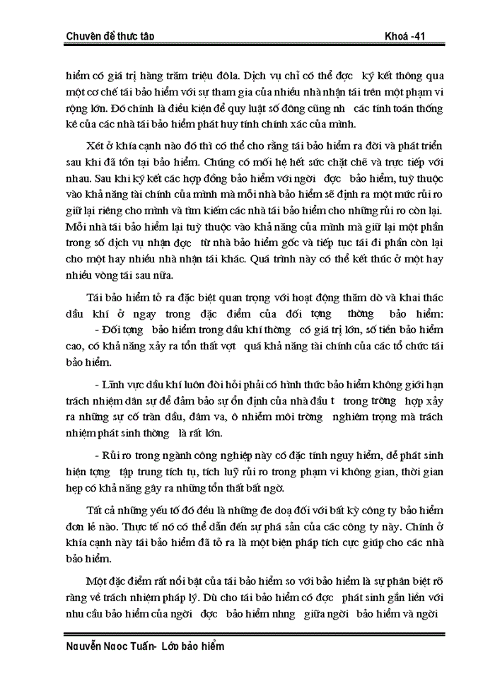 image for page Hoạt động tái Bảo hiểm thăm dò và khai thác Dầu khí tại Công ty trong giai đoạn 1998 - 2002