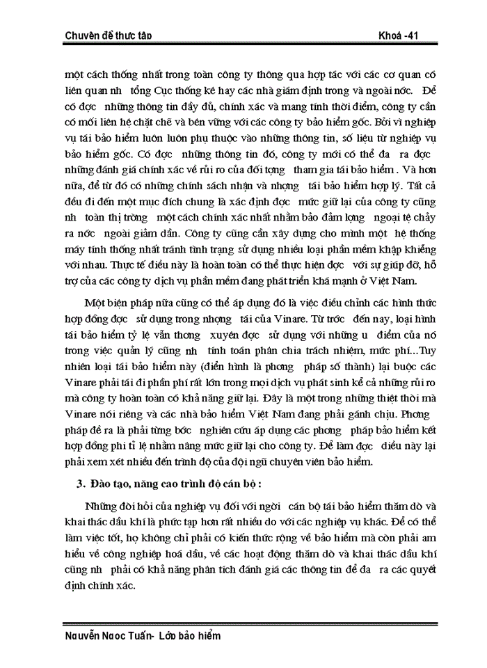 image for page Hoạt động tái Bảo hiểm thăm dò và khai thác Dầu khí tại Công ty trong giai đoạn 1998 - 2002