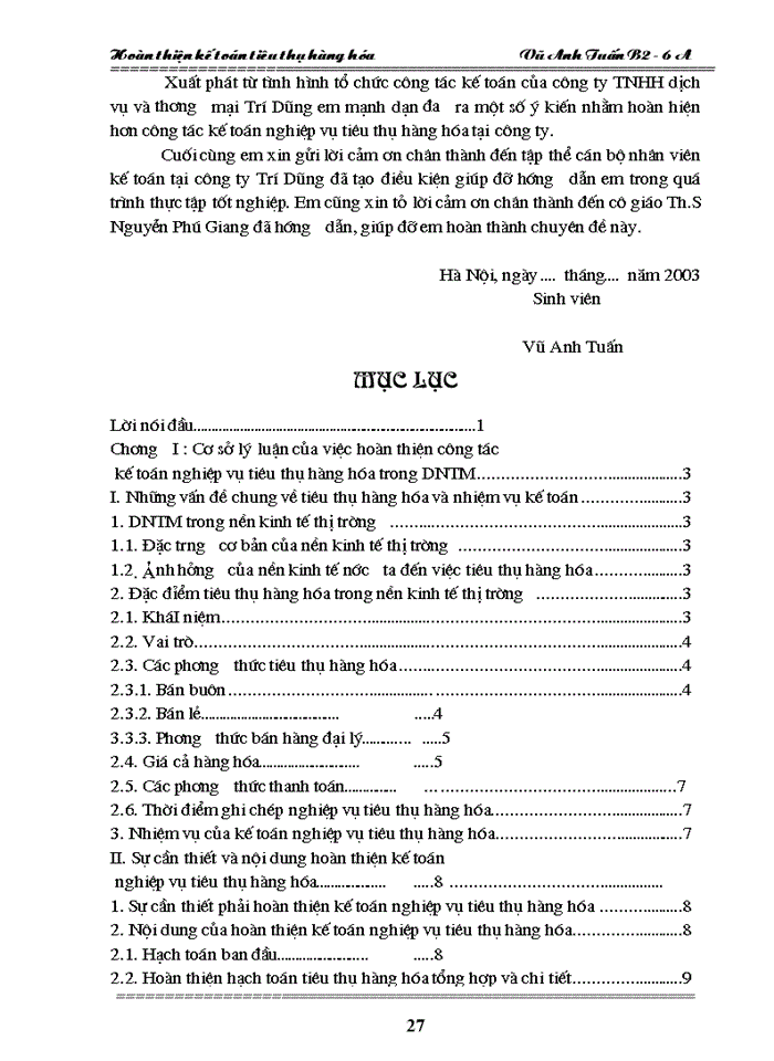 image for page Hoàn thiện Kế toán tiêu thụ hàng hóa trong Công ty Trách nhiệm Hữu hạn dịch vụ và Thương mại Trí Dũng