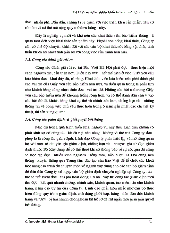 image for page Bảo hiểm trách nhiệm nghề nghiệp cho kiến trúc sư và kỹ sư tư vấn tại Công ty Bảo hiểm Hà Nội - Thực trạng và Giải pháp