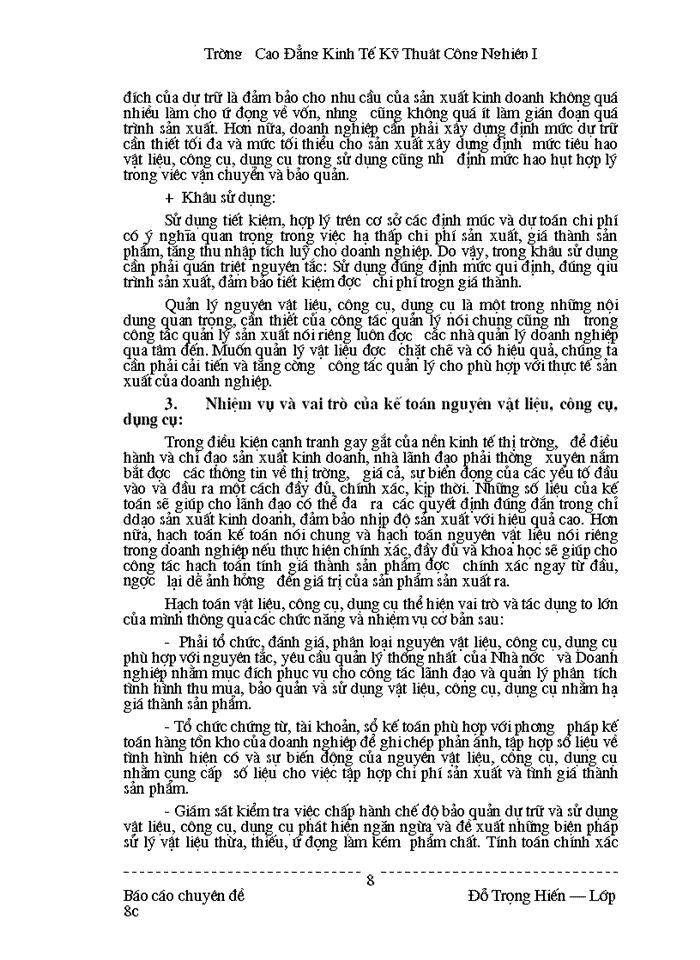 image for page Công tác tổ chức Kế toán Nguyên vật liệu Công cụ dụng cụ tại Công ty Thương mại và Dịch Vụ Nhựa thuộc Tổng Công ty Nhựa Việt Nam