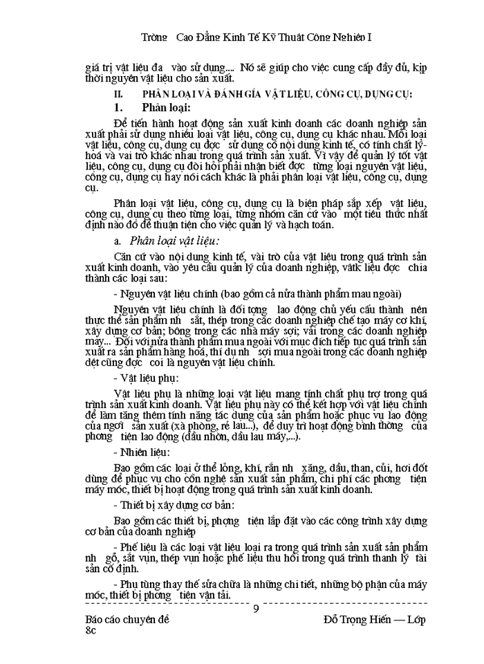 image for page Công tác tổ chức Kế toán Nguyên vật liệu Công cụ dụng cụ tại Công ty Thương mại và Dịch Vụ Nhựa thuộc Tổng Công ty Nhựa Việt Nam