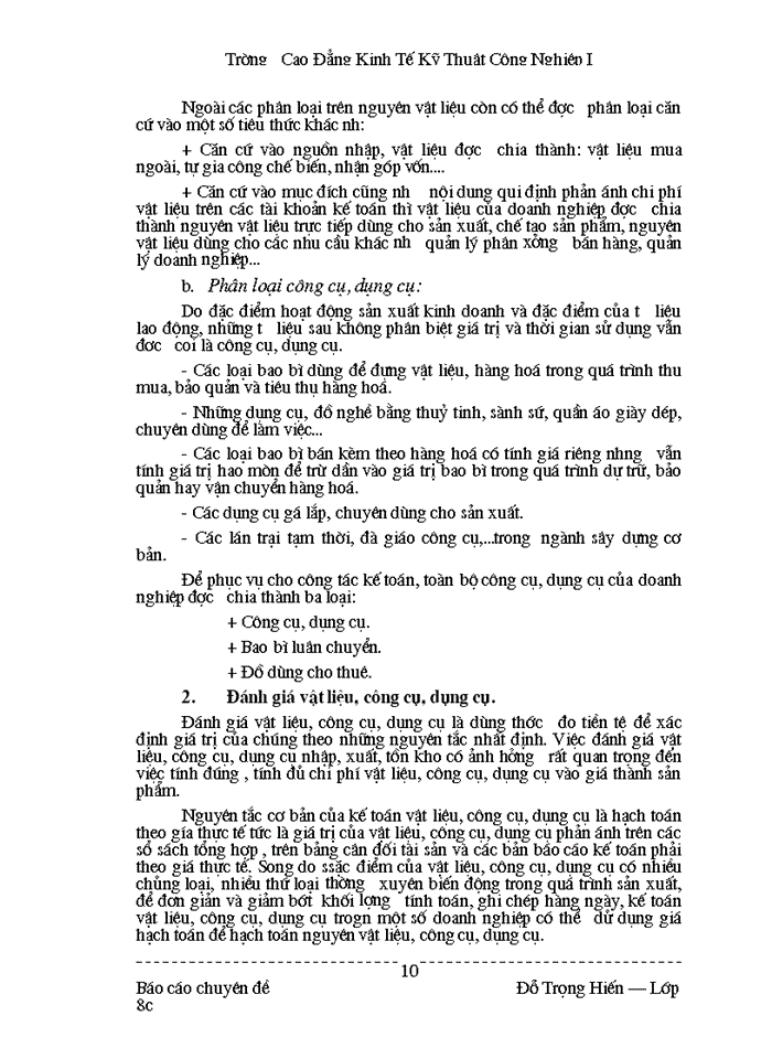 image for page Công tác tổ chức Kế toán Nguyên vật liệu Công cụ dụng cụ tại Công ty Thương mại và Dịch Vụ Nhựa thuộc Tổng Công ty Nhựa Việt Nam