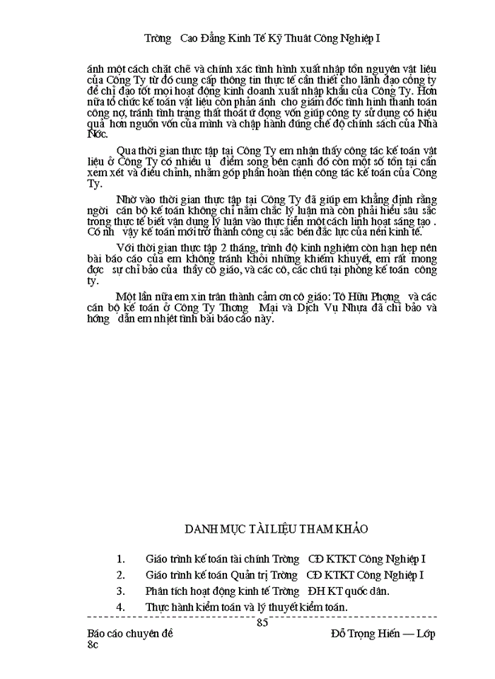 image for page Công tác tổ chức Kế toán Nguyên vật liệu Công cụ dụng cụ tại Công ty Thương mại và Dịch Vụ Nhựa thuộc Tổng Công ty Nhựa Việt Nam