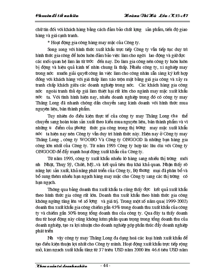 image for page Một số Giải pháp nhằm thúc đẩy hoạt động Xuất khẩu hàng may mặc ở Công ty may Thăng Long làm chuyên đề tốt nghiệp của mình