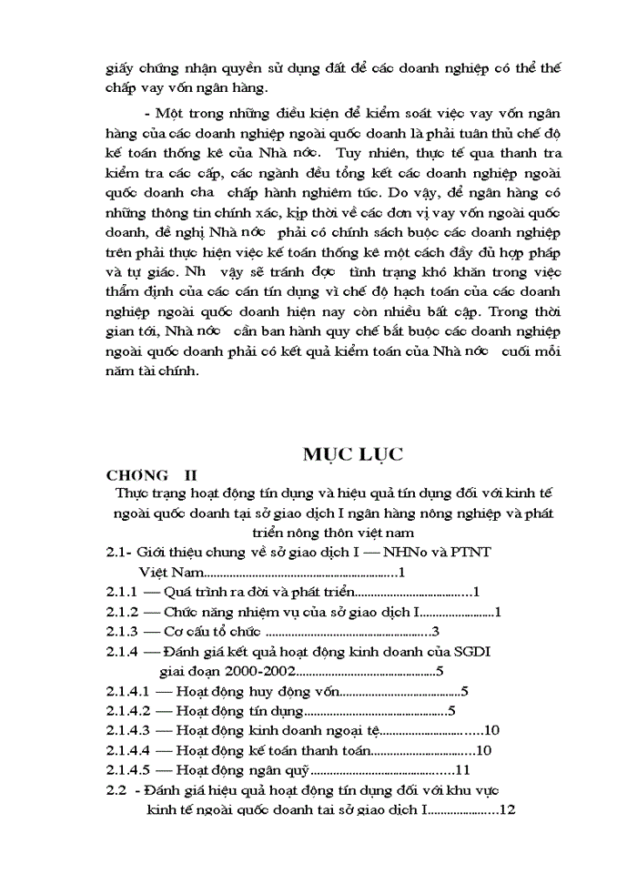 image for page Một số Giải pháp nâng cao hiệu quả tín dụng đối với kinh tế ngoài quốc doanh ở sở giao dịch I Ngân hàng Nông nghiệp và Phát triển Nông thôn Việt Nam