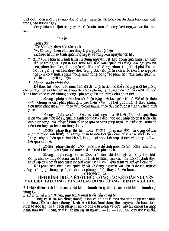 image for page Tổ chức công tác Kế toán Nguyên vật liệu tại Công ty in Lao động Xã hội