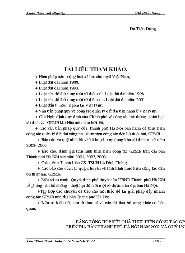 image for page THS Hoàn thiện chính sách và phương thức đền bù thiệt hại khi Nhà nước thu hồi đất trên địa bàn Thành phố Hà Nội