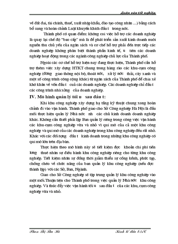 image for page Thực trạng đầu tư phát triển các khu - cụm Công nghiệp vừa và nhỏ trên địa bàn thành phố Hà Nội