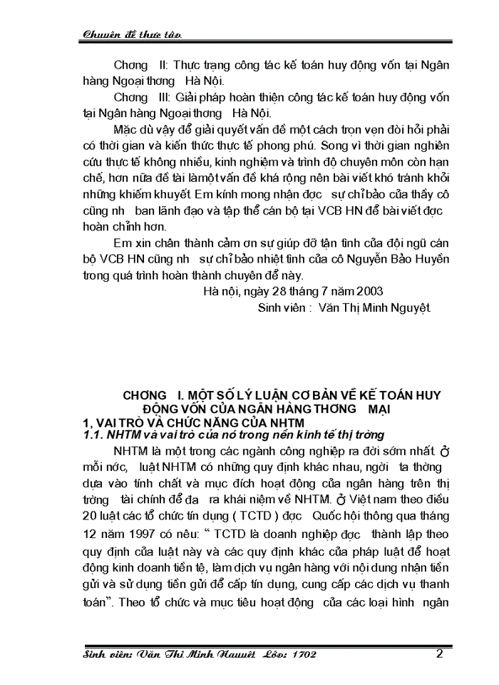 image for page Giải pháp nâng cao hiệu quả hoạt động Kế toán huy động vốn tại Ngân hàng Ngoại thương Hà Nội