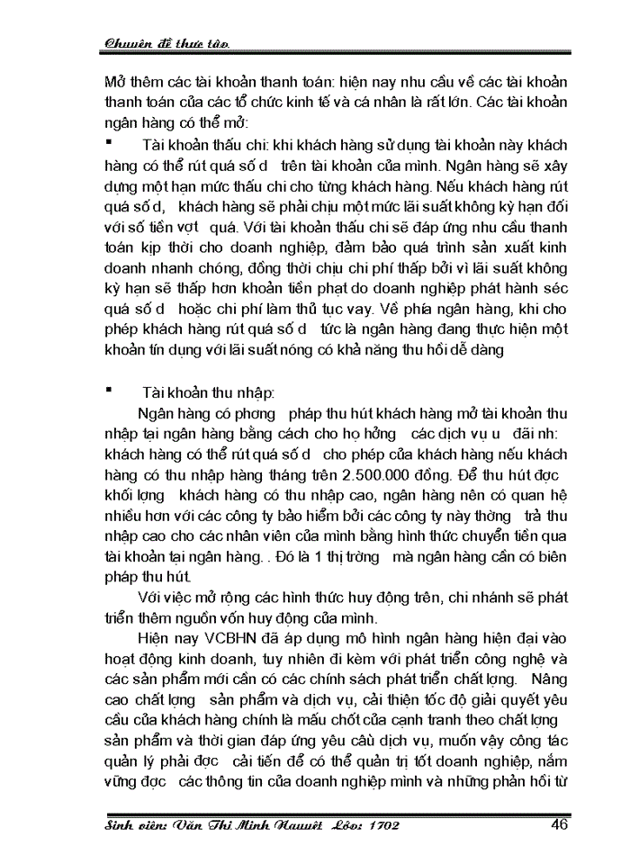 image for page Giải pháp nâng cao hiệu quả hoạt động Kế toán huy động vốn tại Ngân hàng Ngoại thương Hà Nội