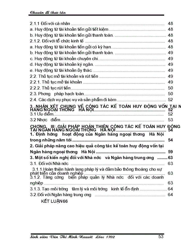 image for page Giải pháp nâng cao hiệu quả hoạt động Kế toán huy động vốn tại Ngân hàng Ngoại thương Hà Nội