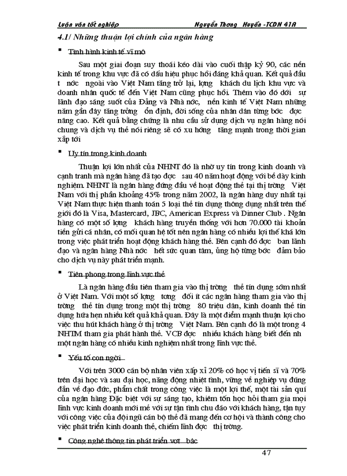 image for page Giải pháp phát triển thị trường Kinh doanh thẻ tín dụng của Ngân hàng Ngoại Thương Việt Nam