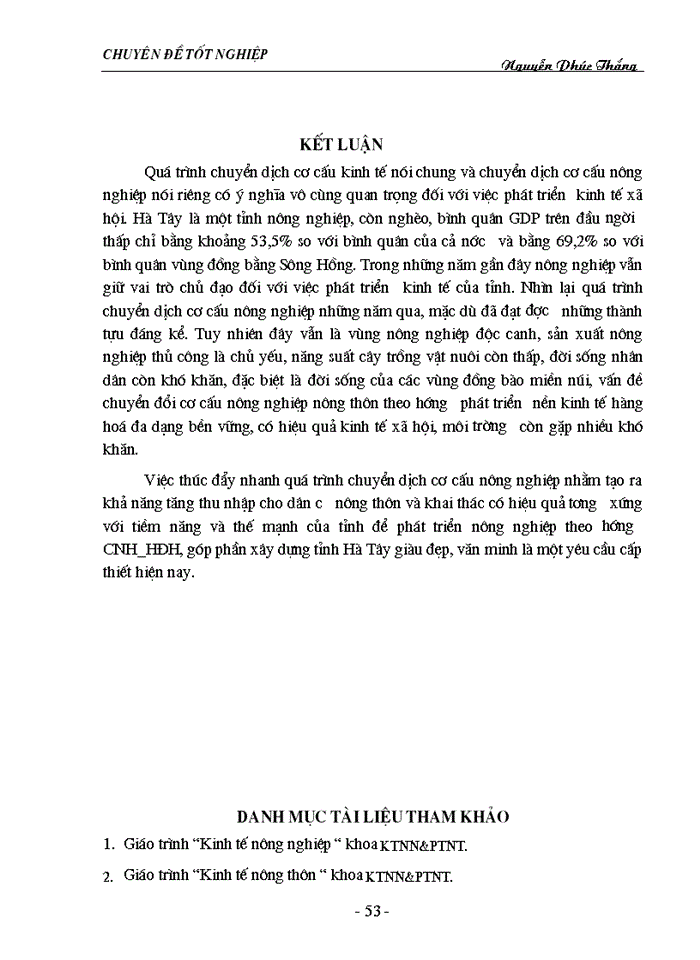 image for page Phương hướng và Giải pháp chuyển dịch cơ cấu nông nghiệp tỉnh Hà Tây trong thời gian tới
