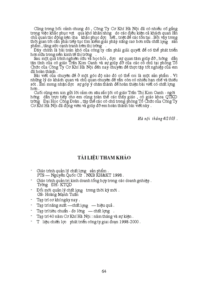 image for page Một số phương hướng và biện pháp cơ bản nhằm nâng cao chất lượng sản phẩm tại Công ty Cơ Khí Hà Nội hameco